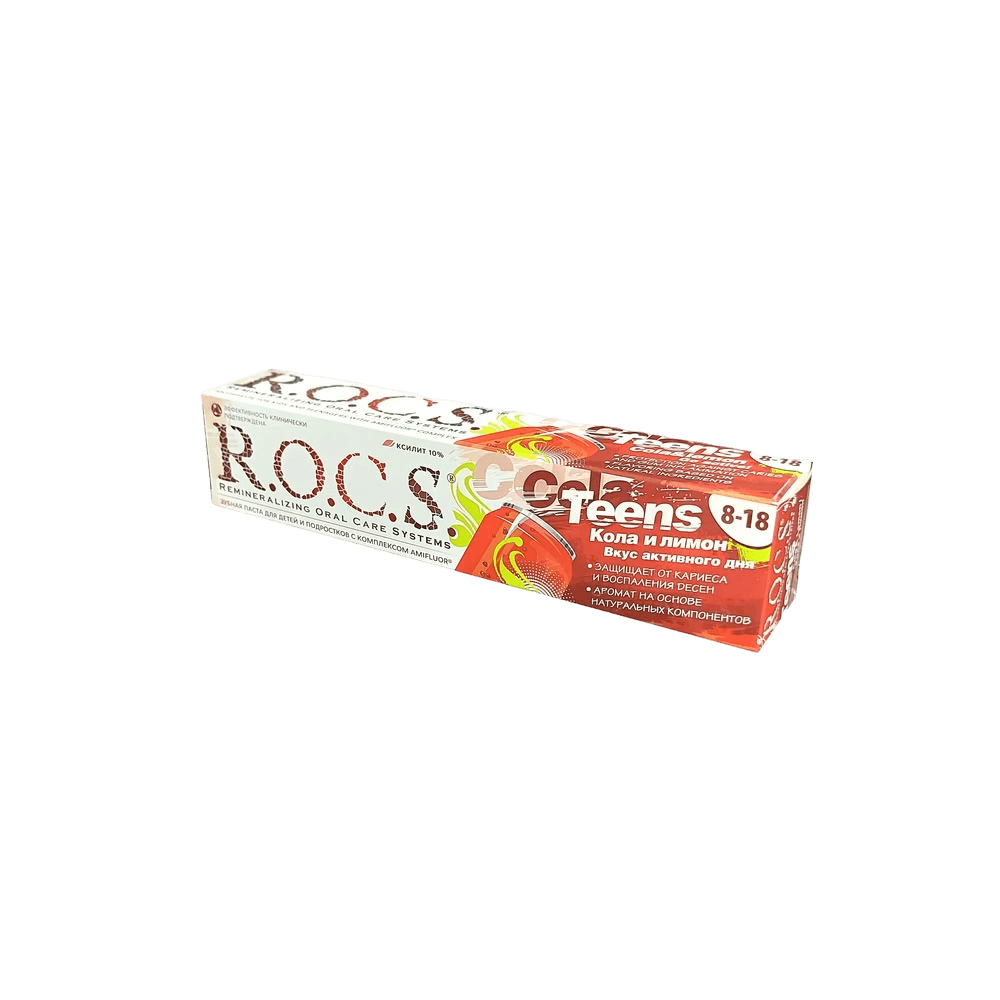 Зубная паста R.O.C.S Teens, 74 г (кола и лимон)