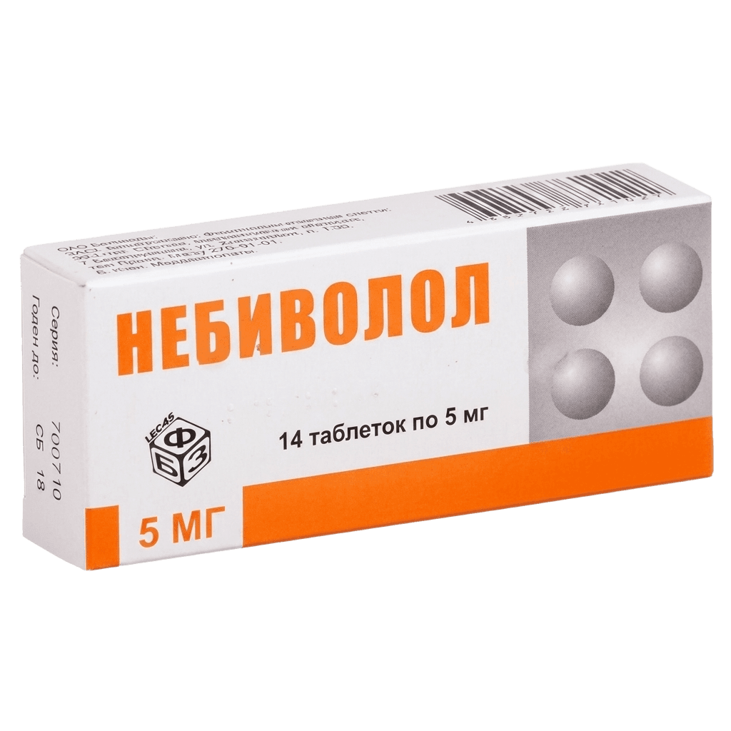 Небиволол, 5 мг, таб. №14