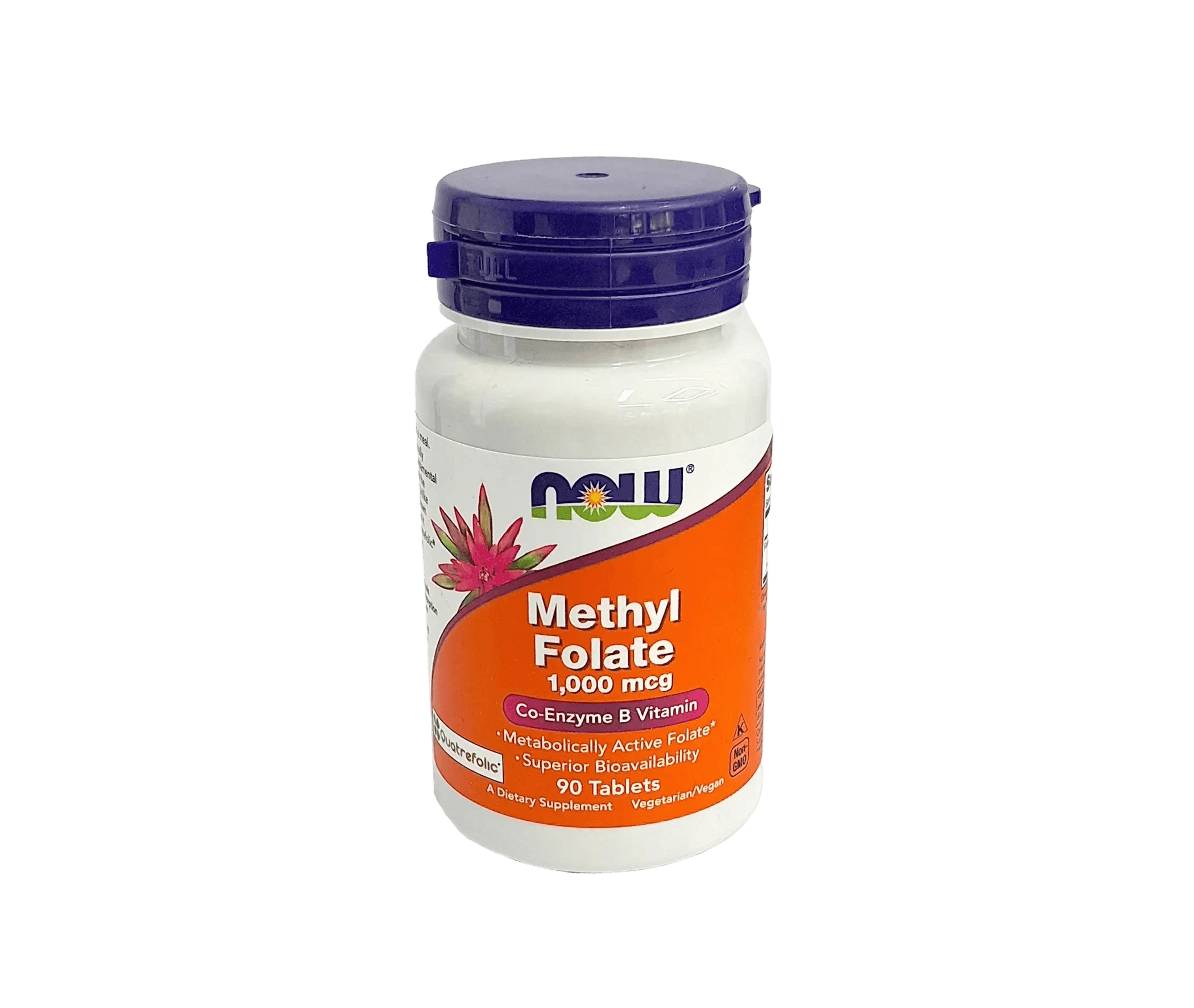 Метил Фолат (NOW Methyl Folate), 1000 мкг, таб. №90