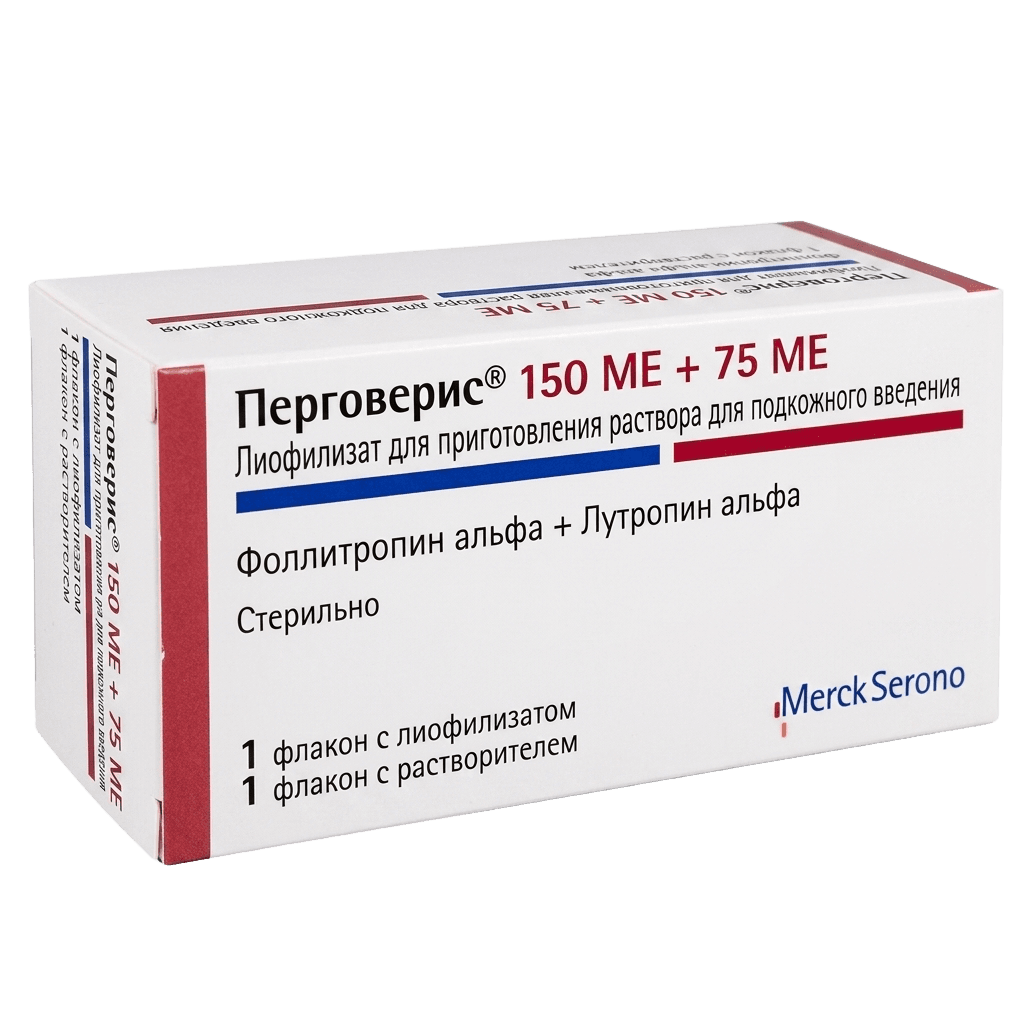 Перговерис, 150МЕ/75МЕ, флак. №1