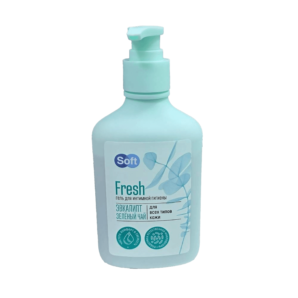 Гель для интимной гигиены Soft Fresh, 220 мл (эвкалипт, зеленый чай)